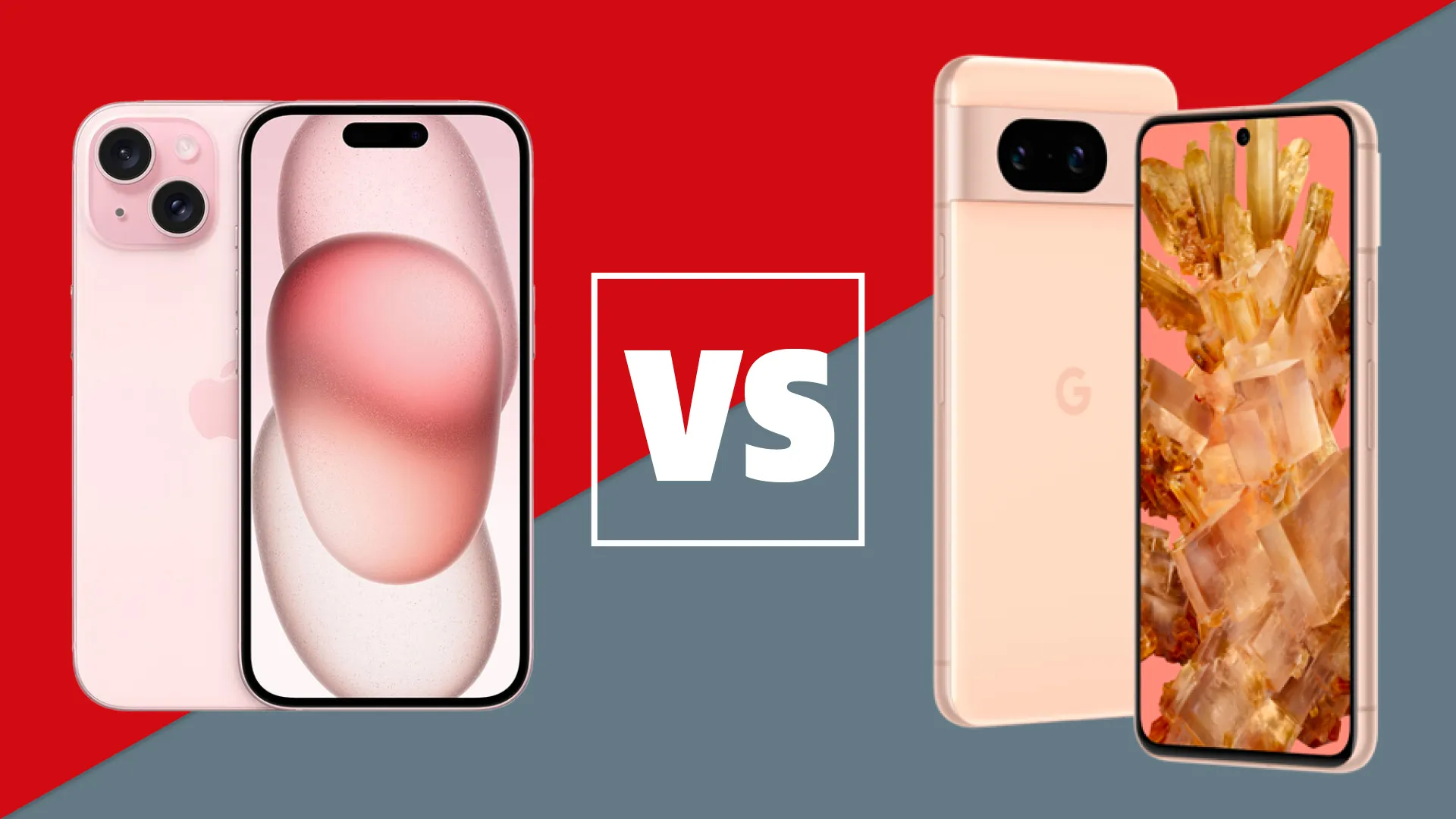 Смартфоны Google Pixel 8 и Apple iPhone 15