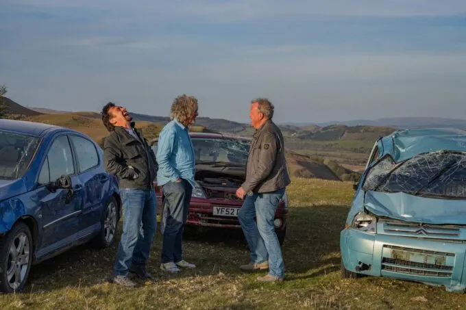 Ричард Хаммонд, Джеймс Мэй и Джереми Кларксон в The Grand Tour