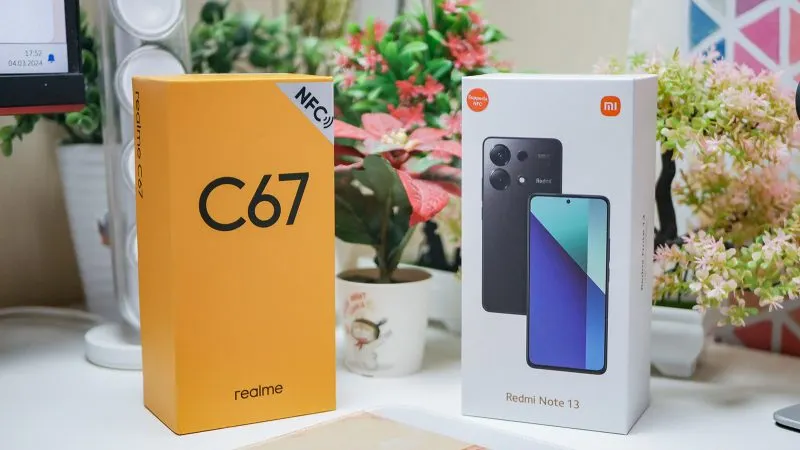 Смартфоны Xiaomi Redmi Note 13 и Realme C67