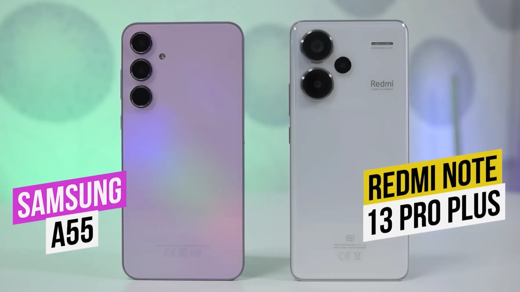 Смартфоны Samsung Galaxy A55 и Xiaomi Redmi Note 13 Pro+
