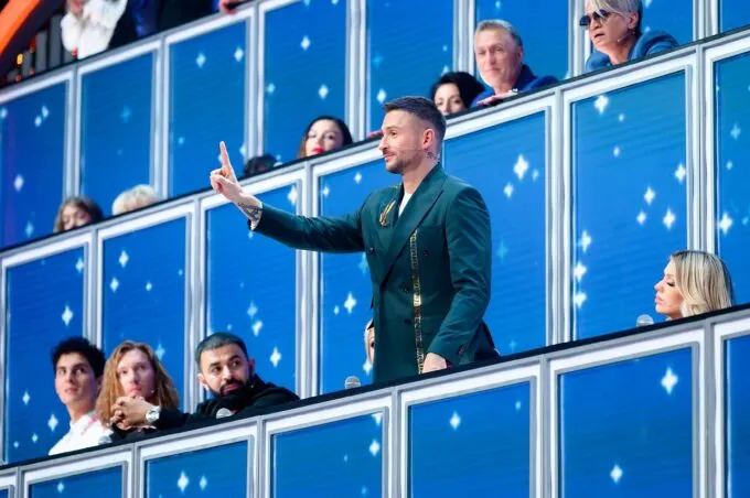 Сергей Лазарев на съемках шоу «Ну-ка, все вместе!»