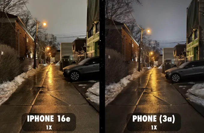 Nothing Phone (3a) Pro / iPhone 16e Nighttime