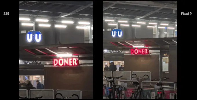S25 vs Pixel 9 nighttime zoom