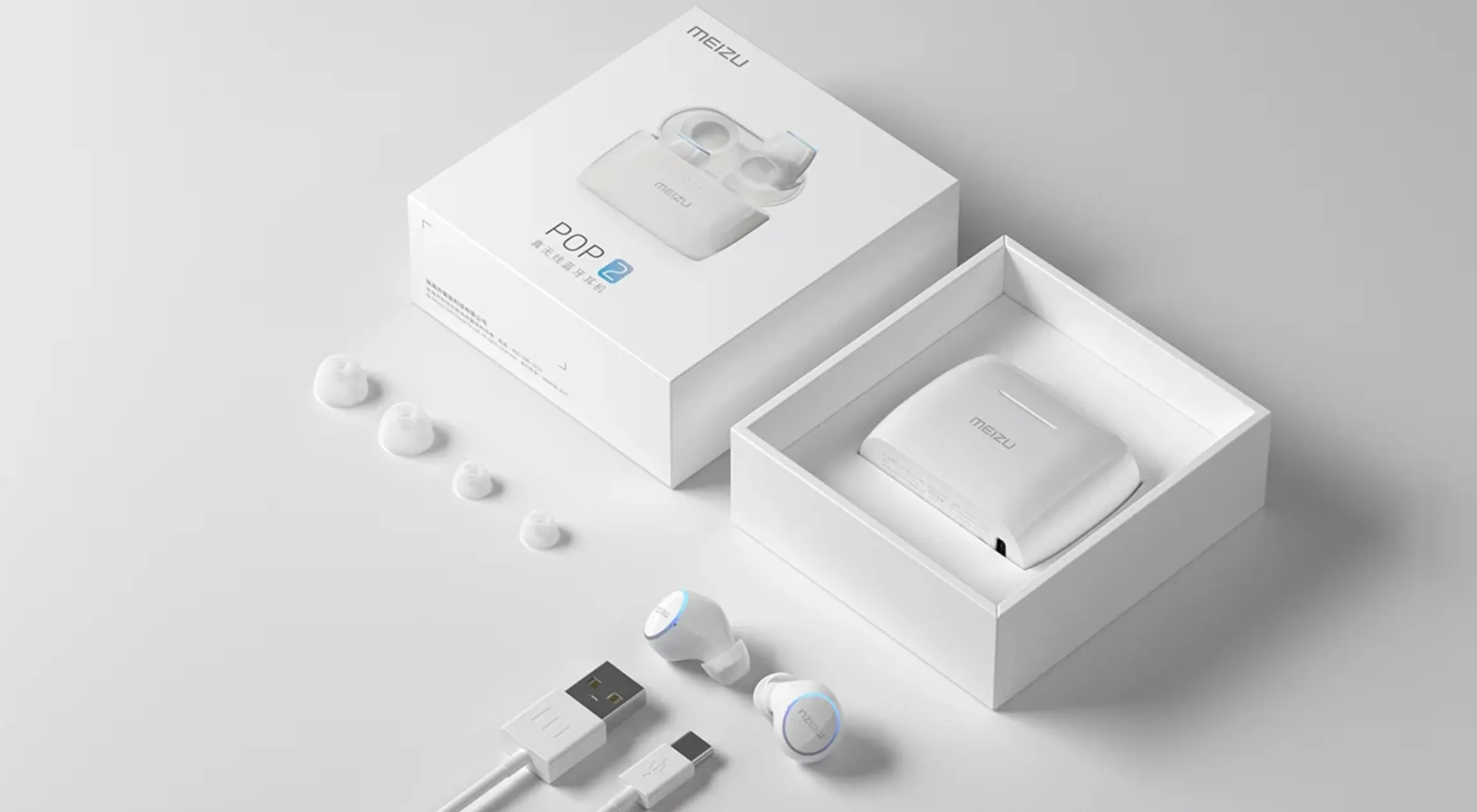 Meizu обновила клона AirPods. Наушники Pop 2 работают без подзарядки очень долго