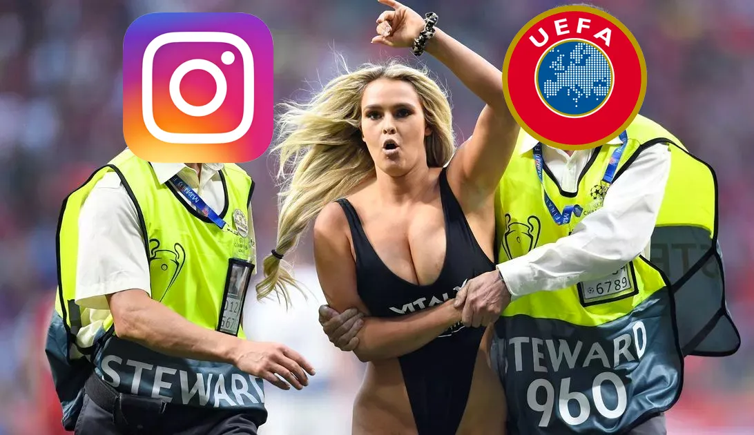 Выбежавшую в финале ЛЧ модель Кинси Волански забанил Instagram. Месть УЕФА?