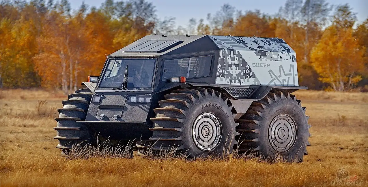 5 фактов о вездеходе Sherp. Российская машина-амфибия ходит по воде, ездит без колес и радует американских рэперов