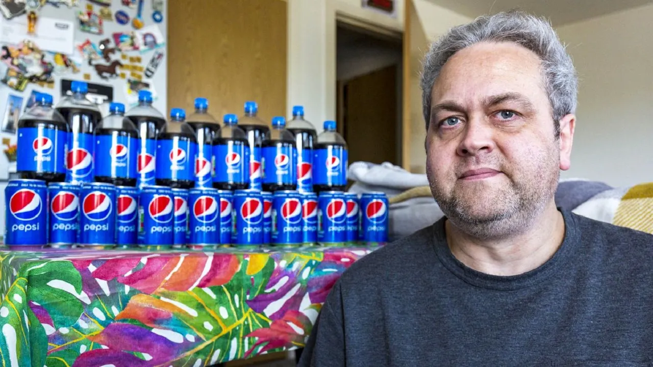 Мужчина 20 лет пил 30 банок Pepsi в день. Как он изменился?