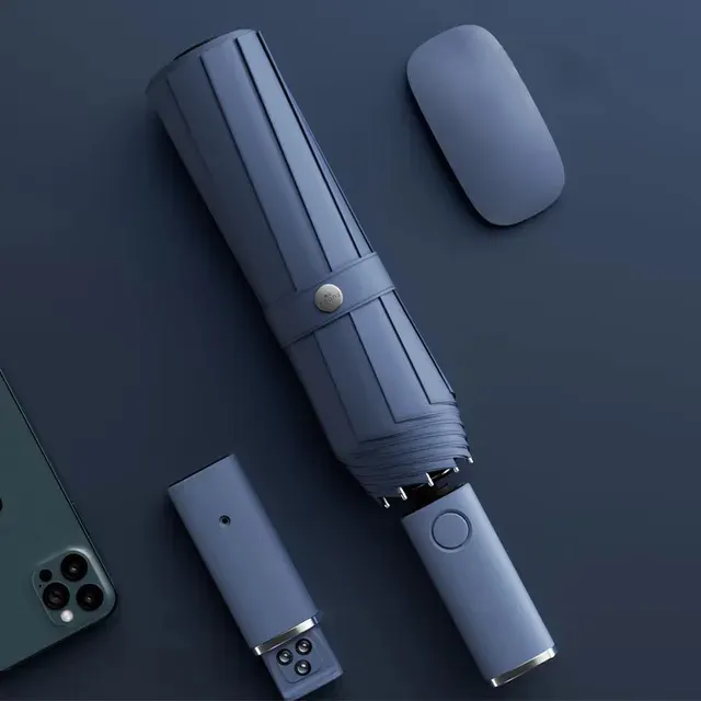 «Красивый, прочный, необычный». Нашли уникальный автоматический зонт Xiaomi с встроенным фонариком