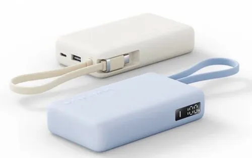 Xiaomi показала очень мощный мини-пауэрбанк. У него есть экран и встроенный кабель